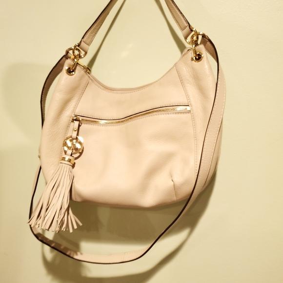Michael Kors Ivory Leather Charm Tassel Bag - Picture 14 of 16